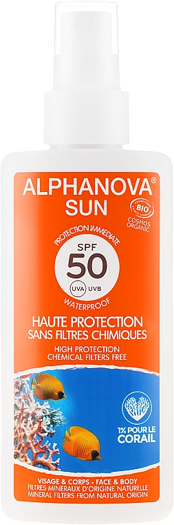 Сонцезахисний спрей - Alphanova Sun Protection Spray SPF 50 — фото N1