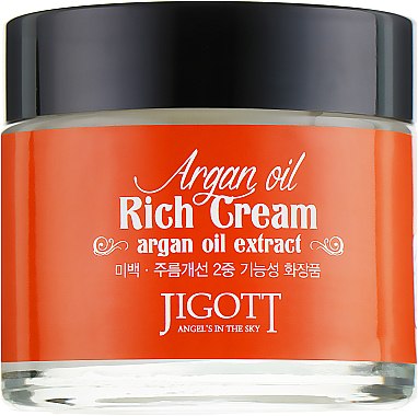 Насичений крем для обличчя з арганієвою олією - Jigott Argan Oil Rich Cream — фото N2