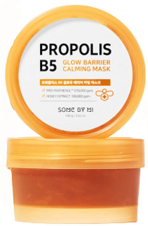 Успокаивающая маска с прополисом для сияния кожи - Some By Mi Propolis B5 Glow Barrier Calming Mask — фото N2