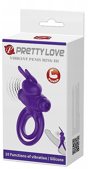 Виброкольцо, фиолетовое - Baile Pretty Love Vibrant Penis Ring — фото N1