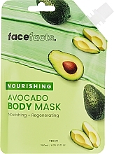 Парфумерія, косметика Живильна маска для тіла з авокадо - Face Facts Nourishing Avocado Body Mask