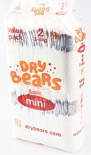 Парфумерія, косметика Підгузки Basic, 2 Mini (3-6 кг), 52 шт. - Dry Bears