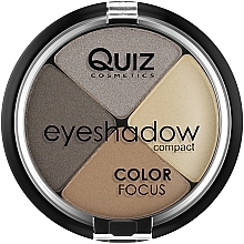 Тіні для повік, чотири кольори - Quiz Cosmetics Color Focus Eyeshadow 4 — фото N2