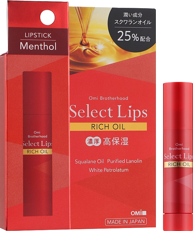 Бальзам для губ - Omi Brotherhood Select Lips Rich Oil — фото N1