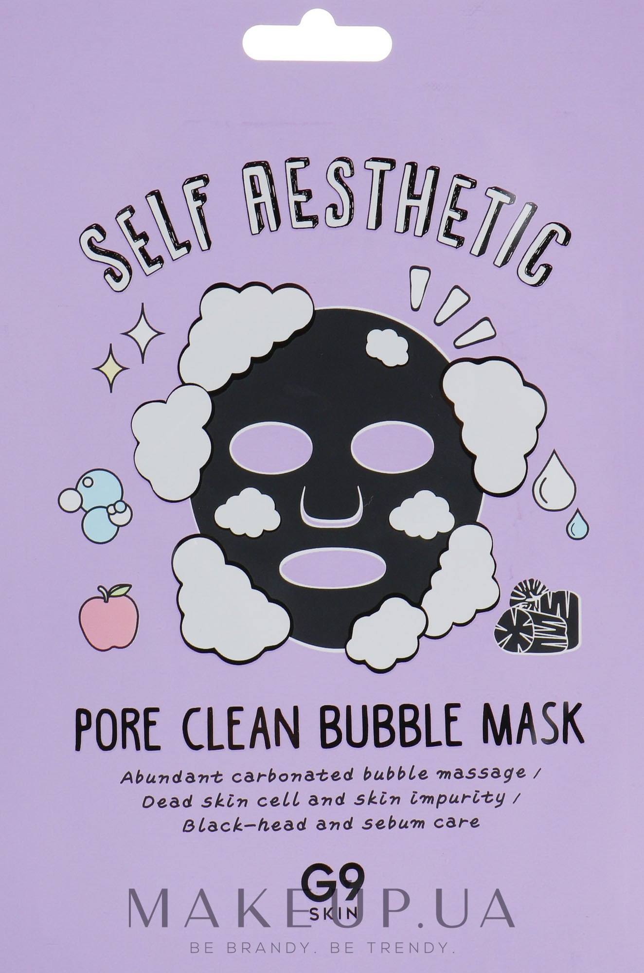 Бульбашкова тканинна маска для обличчя - G9Skin Self Aesthetic Poreclean Bubble Mask — фото 23ml