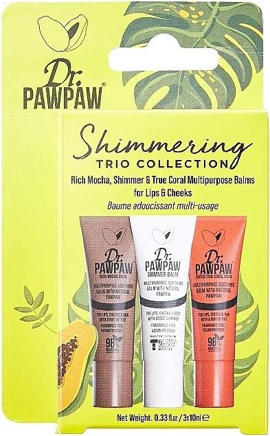 Набор - Dr. PAWPAW Shimmering Trio Collection (3 x balm/10ml) — фото N1