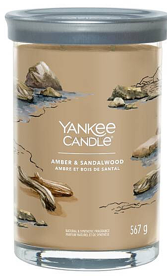 Ароматическая свеча в стакане "Amber & Sandalwood", 2 фитиля - Yankee Candle Singnature — фото N1
