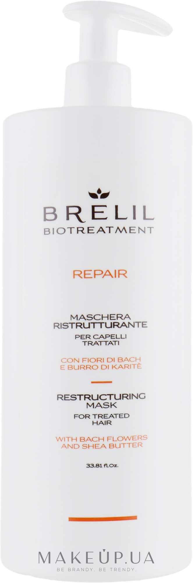 Маска відновлювальна  - Brelil Bio Treatment Repair Mask — фото 1000ml