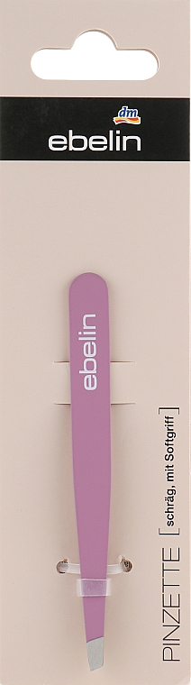 Пинцет для бровей с мягкой ручкой, сиреневый - Ebelin