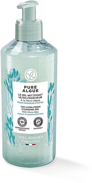 Гель для вмивання з мікроводоростями - Yves Rocher Pure Algue Face Washing Gel (помпа) — фото N1