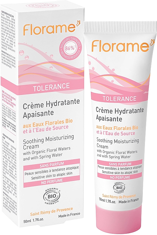Увлажняющий крем для чувствительной и атопической кожи лица - Florame Tolerance Soothing Moisturizing Cream — фото N1