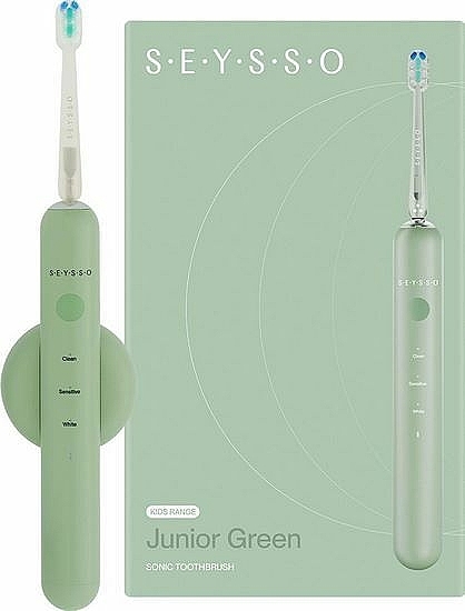 Електрична зубна щітка, зелена - Seysso Kids Junior Green Sonic Toothbrush — фото N1