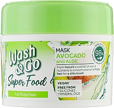 Духи, Парфюмерия, косметика Маска для непослушных волос с авокадо и алоэ вера - Wash&Go Super Food Mask