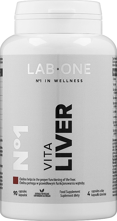 Пищевая добавка для печени - Lab One Nº1 Vita Liver — фото N1