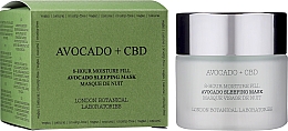 Крем-маска для лица - London Botanical Laboratories Avocado+CBD 8-Hour Moisture Fill Avocado Sleeping Mask — фото N2