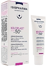 Захисний відновлювальний крем проти шрамів SPF 50+ для подразненої та пошкодженої шкіри - Isispharma Keloplast Scars SPF 50+ Repairing Cream — фото N1