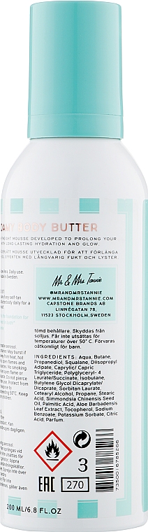 Мусс-масло для тела для продлевания загара - Mr & Mrs Tannie Foamy Body Butter — фото N2