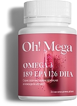 Парфумерія, косметика Дієтична добавка “Омега-3” - Oh! Mega Omega-3 189 EPA 126 DHA