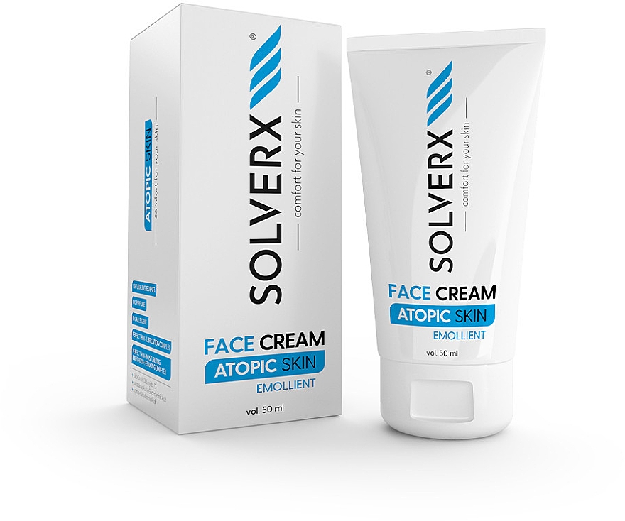 Крем для лица - Solverx Atopic Skin Face Cream — фото N1
