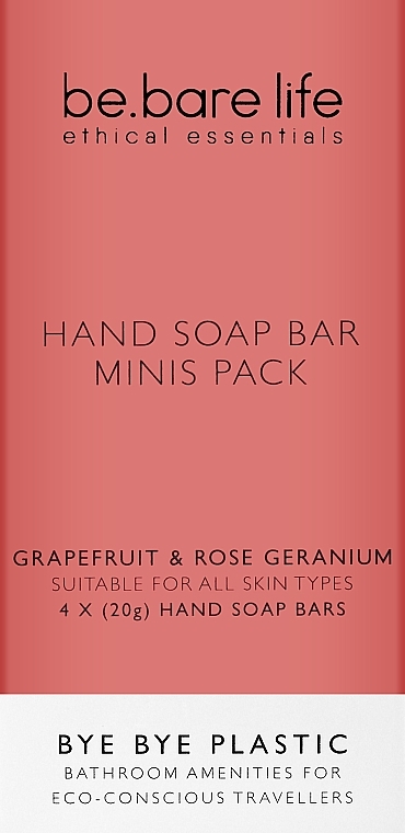 Набір - Be.Bare Life Mini Hand Soap Bar Set (soap/4x20g) — фото N1