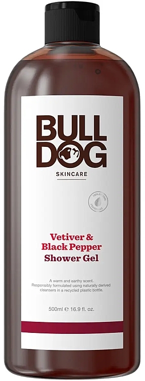 Гель для душу "Ветивер і чорний перець" - Bulldog Skincare Vetiver&Black Pepper Shower Gel — фото N1