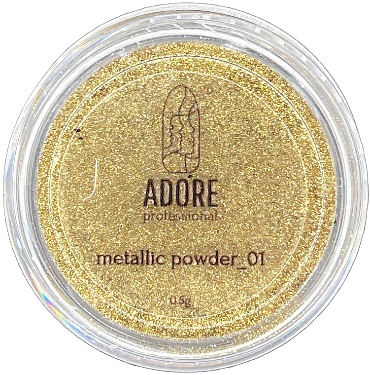 Металічна зеркальна пудра для нігтів - Adore Professional Metallic Powder — фото N1