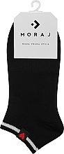 Жіночі шкарпетки із серцем, чорні - Moraj — фото N1