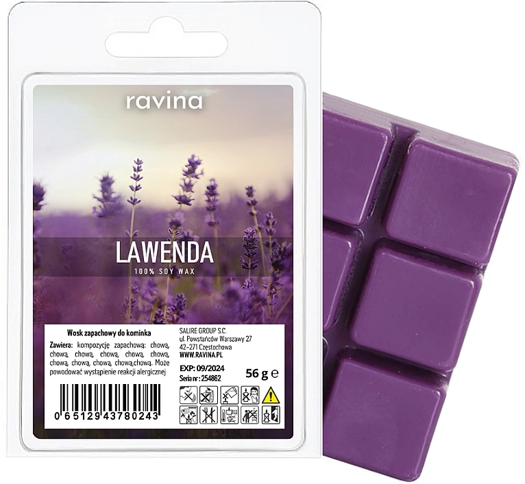 Ароматичний віск для каміна "Lawenda" - Ravina Fireplace Wax — фото N1