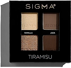 Палетка теней - Sigma Beauty Tiramisu Eyeshadow Quad — фото N3