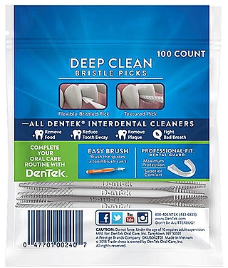 Зубочистки «Глибоке очищення», 100 шт. - DenTek Deep Clean Bristle Picks — фото N3