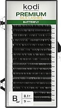 Парфумерія, косметика Накладні вії Butterfly Green B 0.10 (16 рядів: 9 мм) - Kodi Professional