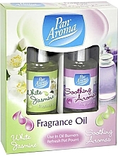 Парфумерія, косметика Набір ароматичних олій - Pan Aroma Fragrance Oil White Jasmine & Soothing Aromas (fr/oil/2x10ml)