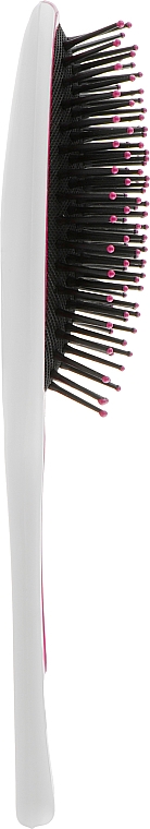 Масажна щітка для волосся, HB-02-07, біла з рожевим - Beauty LUXURY — фото N2