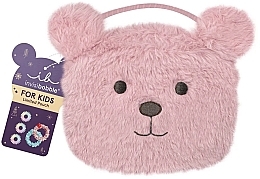 Парфумерія, косметика Набір - Invisibobble For Kids Pink Teddy Set (scrunches/5pcs + bag/1pcs)
