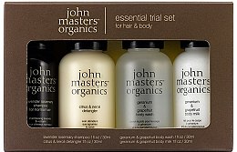 Духи, Парфюмерия, косметика Набор - John Masters Organics Essential Trial Set (sh/30ml + cond/30ml + sh/gel/30ml + b/milk/30ml)