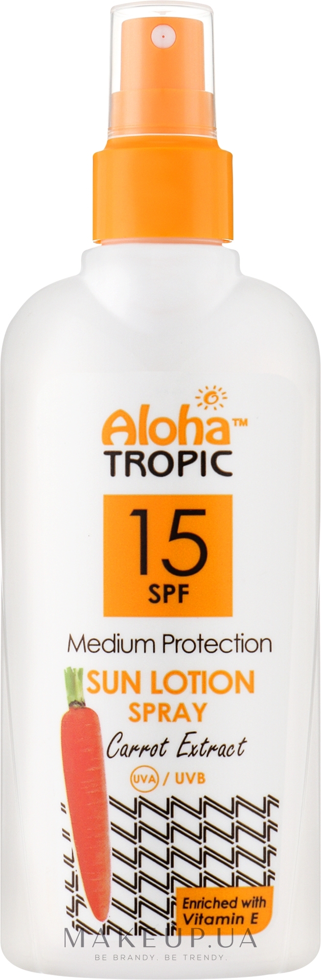 Лосьйон для засмаги SPF15 - Madis Aloha Tropic Medium Protection Sun Lotion Spray SPF15 — фото 200ml