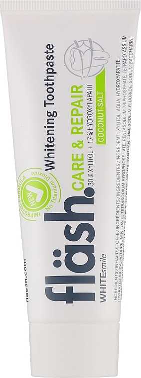 Зубная паста, кокос-соль - WHITEsmile Flash Care&Repare Whitening Toothpaste  — фото N1