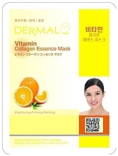 Колагенова тканинна маска для обличчя з вітамінами - Dermal Vitamin Collagen Essence Mask — фото N1