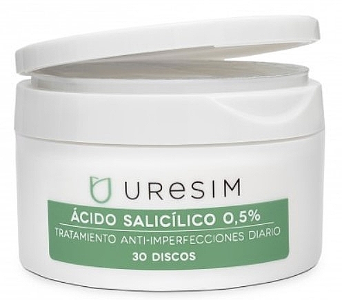 100% біорозкладні подушечки для жирної та схильної до акне шкіри - Uresim Salicylic Acid 0.5% — фото N1