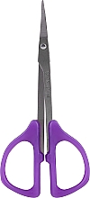 Ножиці манікюрні для кутикули, з пластиковими ручками, 1010, фіолетові - Donegal — фото N1
