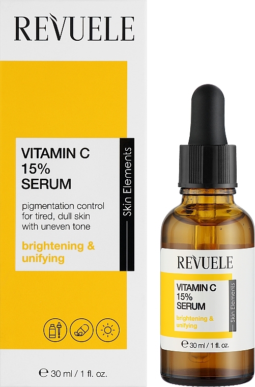 Осветляющая сыворотка для лица с витамином C - Revuele Vitamin C 15% Serum — фото N2