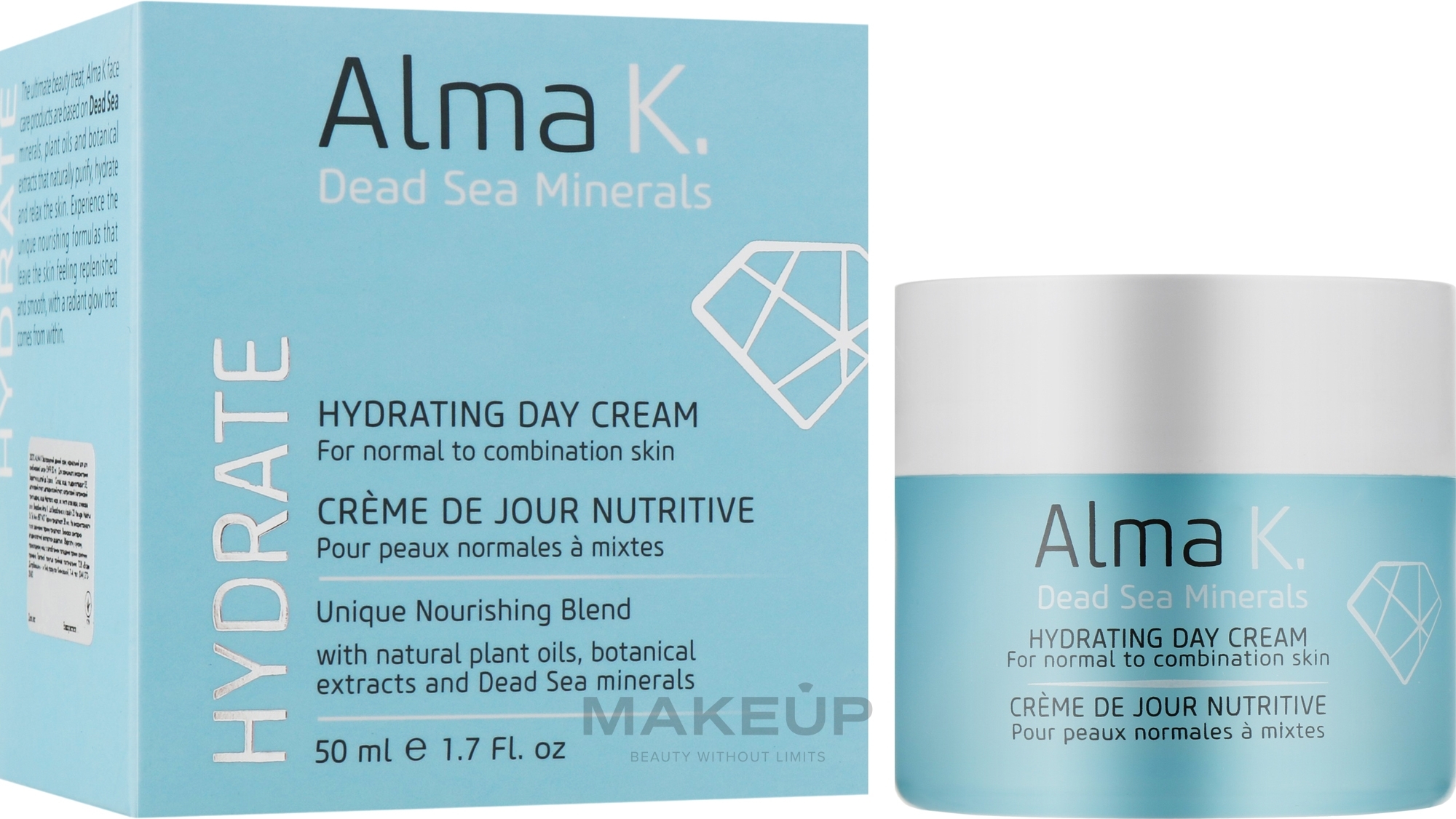 Зволожувальний денний крем для нормальної та комбінованої шкіри - Alma K. Hydrating Day Cream Normal-Combination Skin — фото 50ml