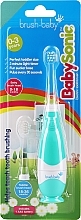 Парфумерія, косметика Електрична зубна щітка, 0-3 років, бірюза - Brush-Baby BabySonic Electric Toothbrush