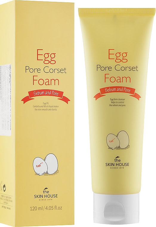 Пена очищающая для лица с яичным экстрактом - The Skin House Egg Pore Corset Foam Cleaner — фото N2