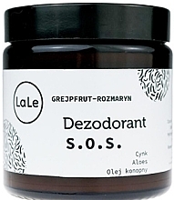 Парфумерія, косметика Крем-дезодорант SOS із цинком, алое вера та конопляною олією, скло - La-Le Cream Deodorant