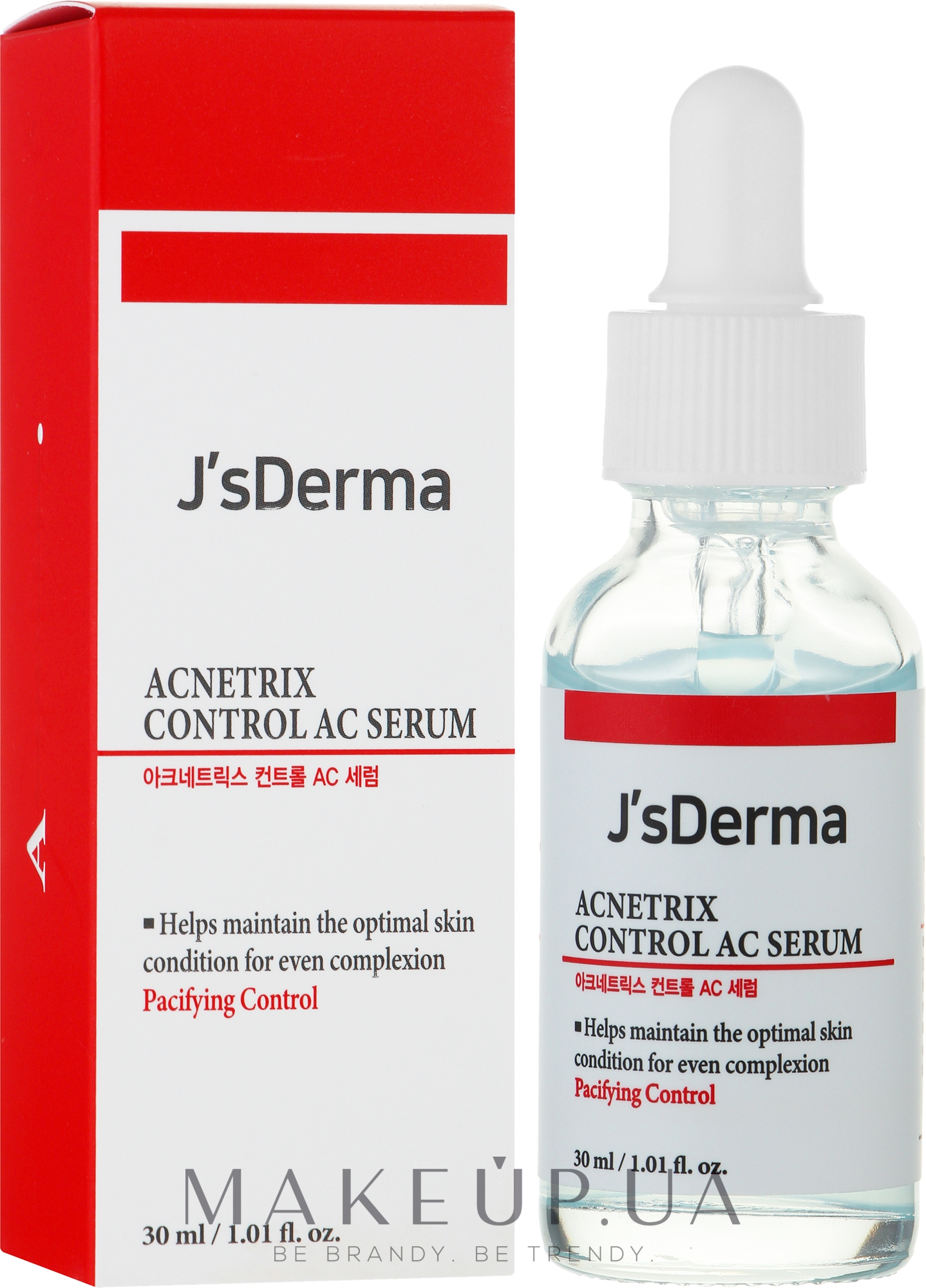 Сироватка для проблемної шкіри обличчя - J'sDerma Acnetrix Control AC Serum — фото 30ml