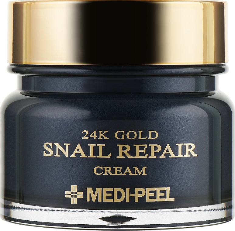 Крем для обличчя з коллоїдним золотом і муцином равлика - Medi-Peel 24k Gold Snail Repair Cream — фото N1