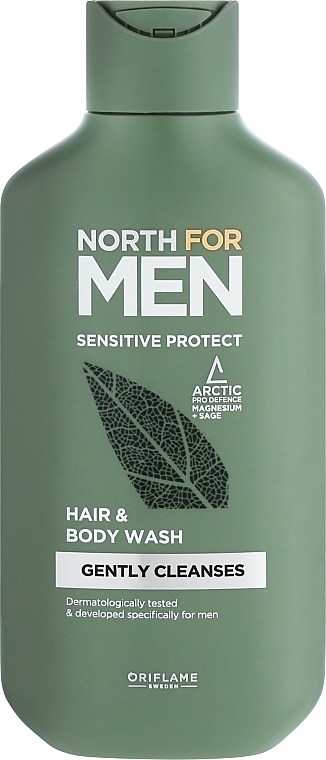 Шампунь для волос и тела для чувствительной кожи - Oriflame North For Men Sensitive Protect — фото N1