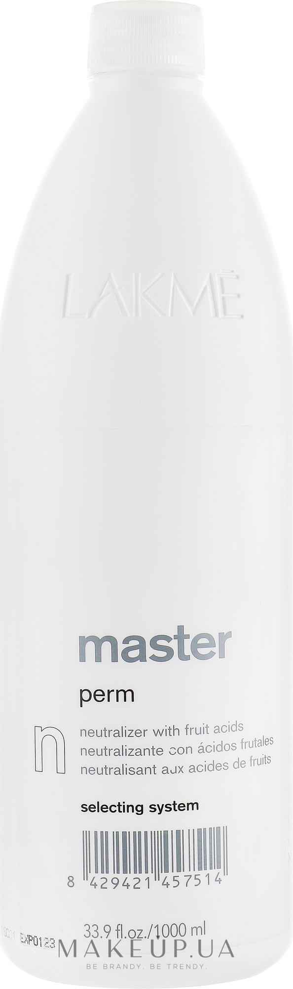 Нейтрализатор лосьона для химической завивки волос - Lakme Master Perm Neutralizer — фото 1000ml