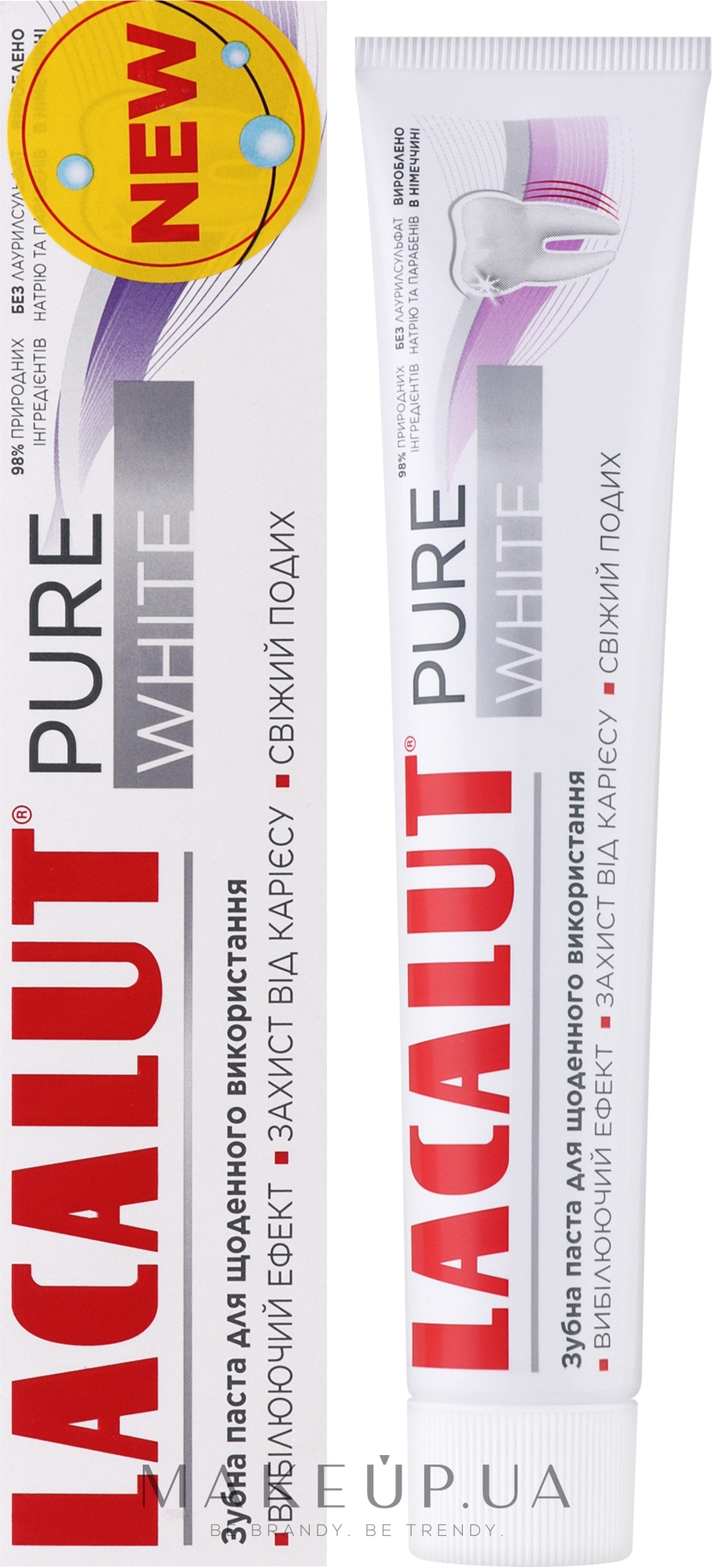 Зубна паста - Lacalut Pure White — фото 75ml